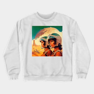 We Are Floating In Space - 67 - Sci-Fi Inspired Retro Artwork Crewneck Sweatshirt